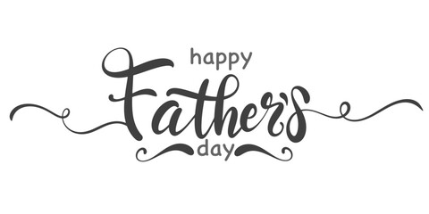 Happy Fathers day doodle mustache typography banner. Concept for Father's Day with elegant handwritten lettering and moustache. Vector eps