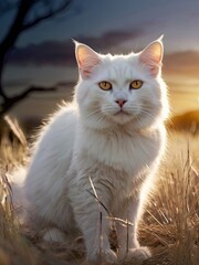 A curious tabby cat explores different environments, from snowy landscapes to sunny beaches and rooftops