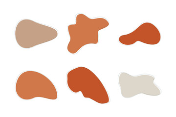 Blobs Abstract Fluid Shapes Color Full pictogram symbol visual illustration Set