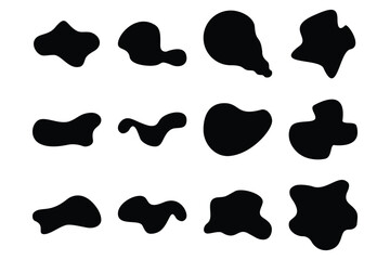 Blobs Fluid Shapes pictogram symbol visual illustration Set