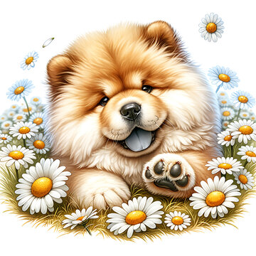 recommend clip art: Funny Chow-Chow Dog Clipart, Cute Chow-Chow Dog Fun Clipart