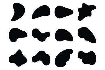 Blobs Fluid Shapes pictogram symbol visual illustration Set