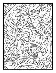 Flower Swirl Mandala. Vintage decorative elements. Oriental pattern, floral illustration. Relaxing Coloring pages. Intricate and Relaxing Patterns for Mindful Art Therapy and Stress Relief.