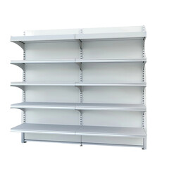 empty shelf with shelves isoleted on white