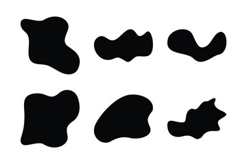 Blobs Fluid Shapes pictogram symbol visual illustration Set