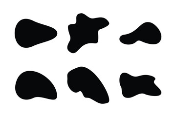Obraz premium Blobs Fluid Shapes pictogram symbol visual illustration Set