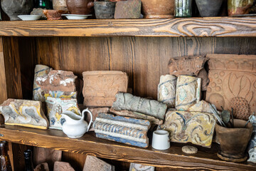 antique items from rural life displayed for study