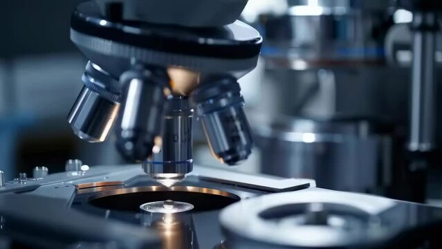 High-precision microscope in a state-of-the-art laboratory, this image emphasizes the importance of advanced technology in scientific research and development