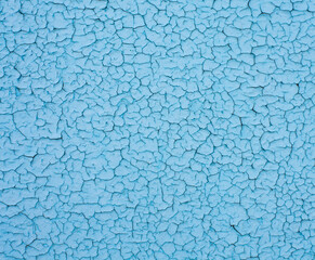 Old cracked blue paint. Rich texture.