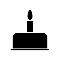 Sweet cake icon, bakery dessert food symbol, happy birthday day graphic vector illustration