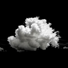 cumulus white clouds on a black background