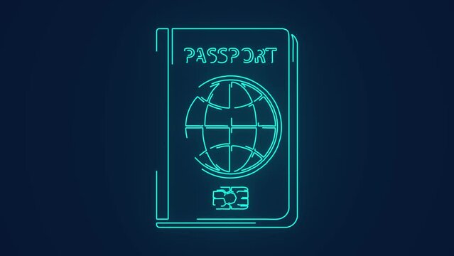 digital smart passport with chipset for hassle free travel animation