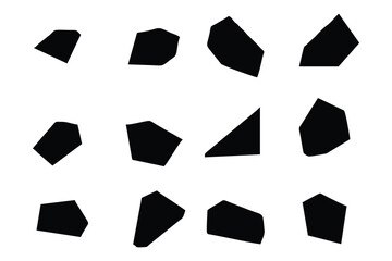 Abstract Shape Set Abstract Black Shapes Liquid Shape Elements Random Outline Fluid Shapes.