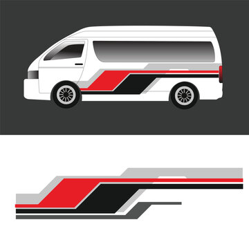 car van decal design vector. modified car decals