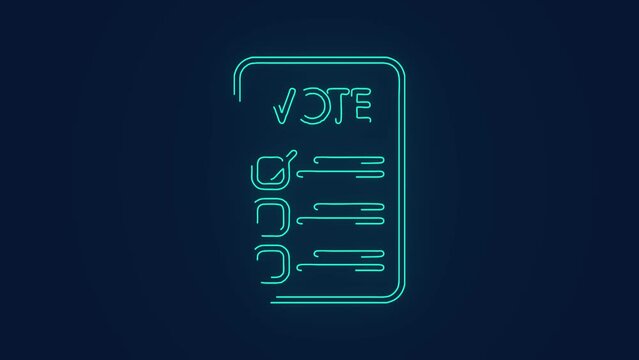 e voting form for digital election animation
