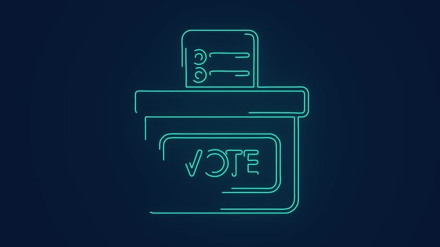 digital voting system on election technology animation