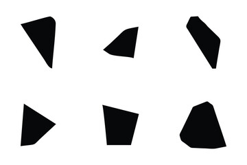 Abstract Shape Set Abstract Black Shapes Liquid Shape Elements Random Outline Fluid Shapes.