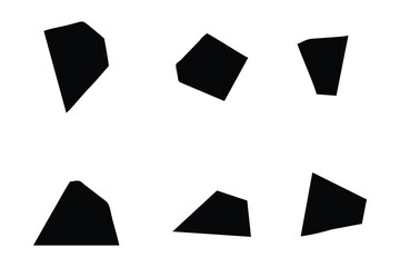 Abstract Shape Set Abstract Black Shapes Liquid Shape Elements Random Outline Fluid Shapes.