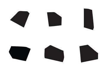 Abstract Shape Set Abstract Black Shapes Liquid Shape Elements Random Outline Fluid Shapes.