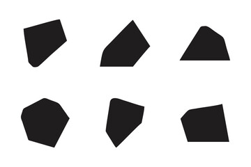 Abstract Shape Set Abstract Black Shapes Liquid Shape Elements Random Outline Fluid Shapes.