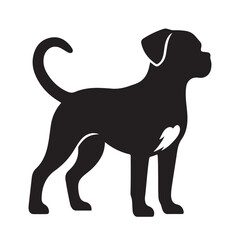 isolated black silhouette of a dog collection, Set of dog silhouette vector. Dogs and puppies in different breed, corgi, golden retriever, poses, sitting, standing, jump