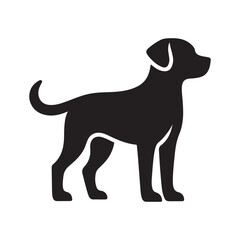 isolated black silhouette of a dog collection, Set of dog silhouette vector. Dogs and puppies in different breed, corgi, golden retriever, poses, sitting, standing, jump