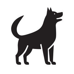 isolated black silhouette of a dog collection, Set of dog silhouette vector. Dogs and puppies in different breed, corgi, golden retriever, poses, sitting, standing, jump