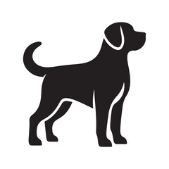 isolated black silhouette of a dog collection, Set of dog silhouette vector. Dogs and puppies in different breed, corgi, golden retriever, poses, sitting, standing, jump