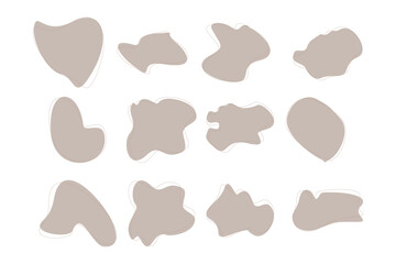 Blobs Abstract Fluid Shape Colored Set Abstract Black Shapes Liquid Shape Elements Random Outline Fluid Shapes.