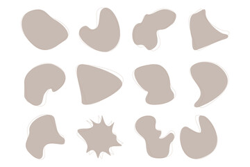 Blobs Abstract Fluid Shape Colored Set Abstract Black Shapes Liquid Shape Elements Random Outline Fluid Shapes.