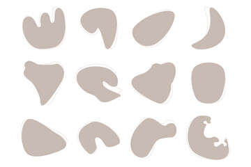 Blobs Abstract Fluid Shape Colored Set Abstract Black Shapes Liquid Shape Elements Random Outline Fluid Shapes.