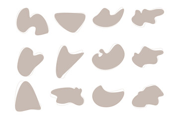 Blobs Abstract Fluid Shape Colored Set Abstract Black Shapes Liquid Shape Elements Random Outline Fluid Shapes.