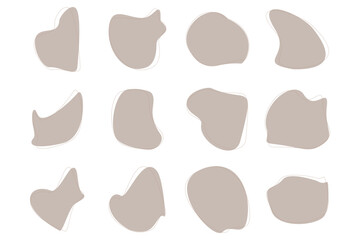 Blobs Abstract Fluid Shape Colored Set Abstract Black Shapes Liquid Shape Elements Random Outline Fluid Shapes.