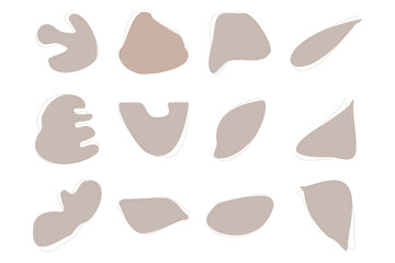 Blobs Abstract Fluid Shape Colored Set Abstract Black Shapes Liquid Shape Elements Random Outline Fluid Shapes.