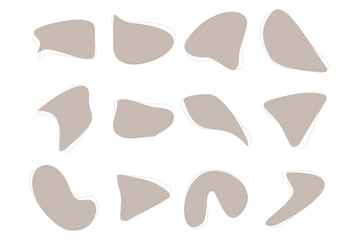 Blobs Abstract Fluid Shape Colored Set Abstract Black Shapes Liquid Shape Elements Random Outline Fluid Shapes.