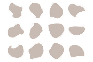 Blobs Abstract Fluid Shape Colored Set Abstract Black Shapes Liquid Shape Elements Random Outline Fluid Shapes.