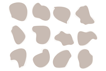 Blobs Abstract Fluid Shape Colored Set Abstract Black Shapes Liquid Shape Elements Random Outline Fluid Shapes.