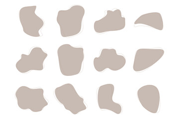 Blobs Abstract Fluid Shape Colored Set Abstract Black Shapes Liquid Shape Elements Random Outline Fluid Shapes.