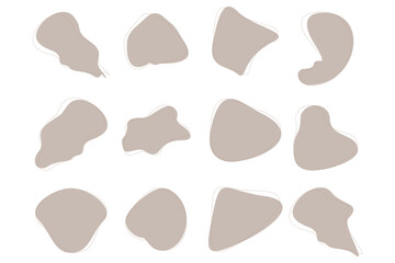 Blobs Abstract Fluid Shape Colored Set Abstract Black Shapes Liquid Shape Elements Random Outline Fluid Shapes.