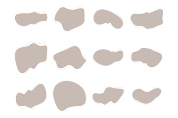 Blobs Abstract Fluid Shape Colored Set Abstract Black Shapes Liquid Shape Elements Random Outline Fluid Shapes.