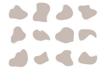 Blobs Abstract Fluid Shape Colored Set Abstract Black Shapes Liquid Shape Elements Random Outline Fluid Shapes.