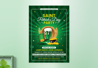 Saint Patricks Day Party Flyer Layout