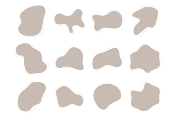 Blobs Abstract Fluid Shape Colored Set Abstract Black Shapes Liquid Shape Elements Random Outline Fluid Shapes.