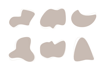 Blobs Abstract Fluid Shape Colored Set Abstract Black Shapes Liquid Shape Elements Random Outline Fluid Shapes.