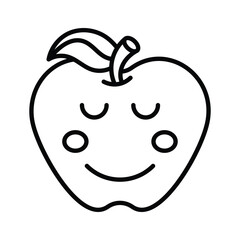 Calm face emoji icon, proud, cool expressions vector design