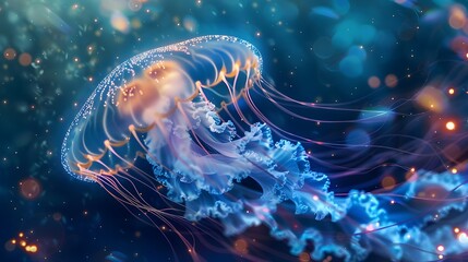 Glowing Jellyfish - Powered by Adobe
