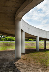 Obraz premium The ramp of the grade-separated road junction.