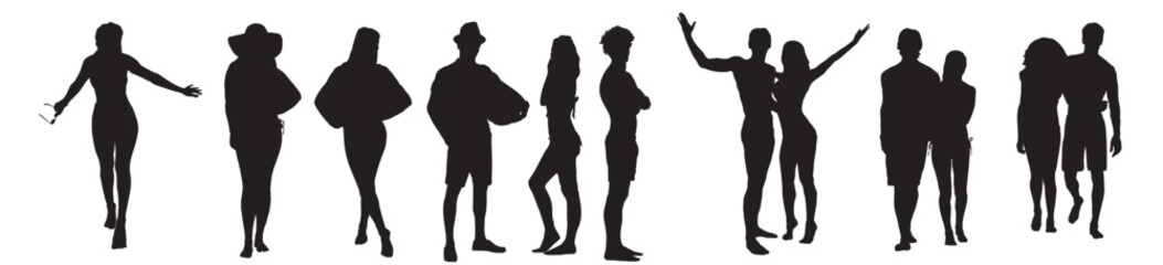 beach colletion silhouette