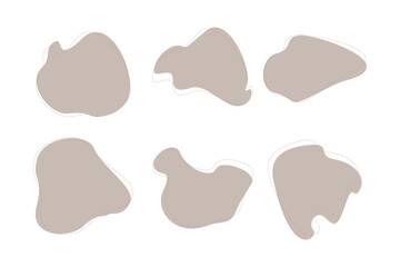Blobs Abstract Fluid Shape Colored Set Abstract Black Shapes Liquid Shape Elements Random Outline Fluid Shapes.