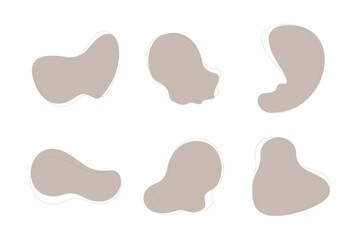 Blobs Abstract Fluid Shape Colored Set Abstract Black Shapes Liquid Shape Elements Random Outline Fluid Shapes.
